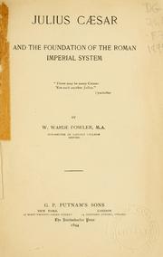Cover of: Julius Caesar and the foundation of the Roman imperial system