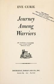 Cover of: Journey among warriors