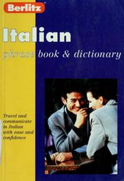 Cover of: Italian phrase book. by 