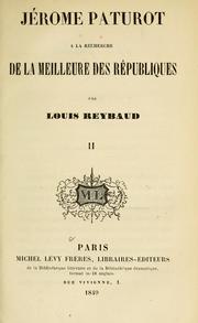 Cover of: Jérome Paturot a la recherche de la meilleure des républiques