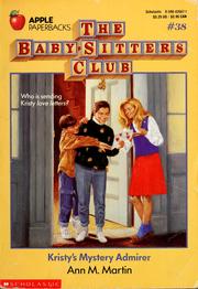 Cover of: Kristy's Mystery Admirer (The Baby-Sitters Club #38) by Ann M. Martin