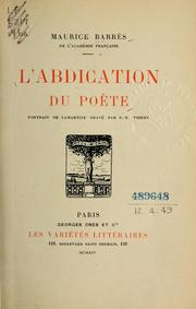 Cover of: abdication du poète.: Port. de Lamartine gravé par P.E. Vibert.