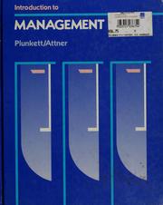 Cover of: Introduction to management by W. Richard Plunkett