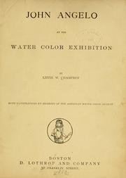 Cover of: John Angelo at the water color exhibition