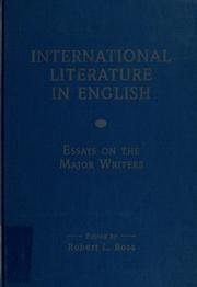 International literature in English by Ross, Robert L., Robert Ross