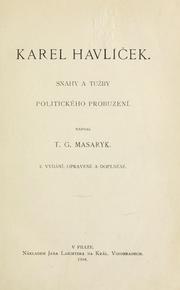 Cover of: Karel Havlíek: snahy a tuby politického probuzení.