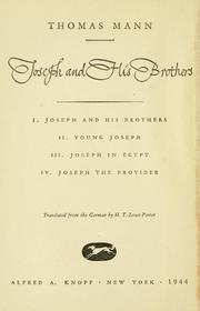 Cover of: Joseph the provider by Thomas Mann