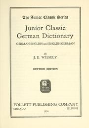 Junior classic German dictionary by Ignaz Emanuel Wessely
