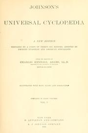 Cover of: Johnson's universal cyclopædia: a new edition