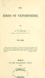 Cover of: The birds of Oxfordshire | Oliver Vernon Aplin
