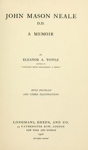 Cover of: John Mason Neale by Eleanor A. Towle
