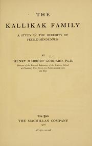 The Kallikak family by Goddard, Henry Herbert