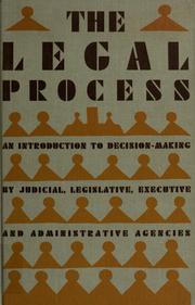 Cover of: The legal process