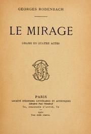 Cover of: mirage: drame en quatre actes.