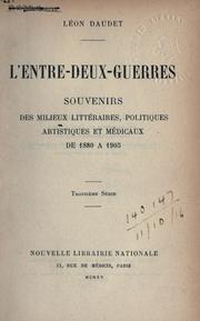 Cover of: L' entre-deux-guerres by Léon Daudet