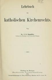 Cover of: Lehrbuch des katholischen Kirchenrechts