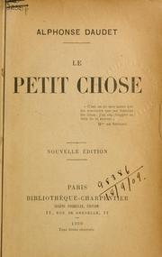 Cover of: petit chose.