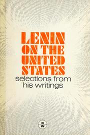 Cover of: Lenin on the United States by Vladimir Il’ich Lenin