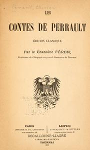 Cover of: Les contes de Perrault by Charles Perrault