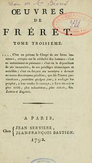 Cover of: Oeuvres de Fréret