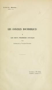Cover of: Les conciles bouddhiques. by La Vallée Poussin, Louis de