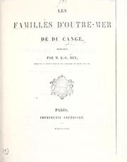 Cover of: Les familles d'outre-mer