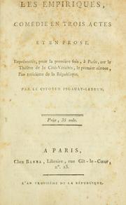 Cover of: empiriques: comédie en trois actes et en prose.