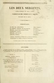 Cover of: Les deux sergents: opéra-comique en deux actes