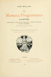 Cover of: Les menus & programmes illustrés by Léon Maillard