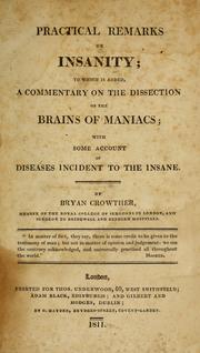 Cover of: Practical remarks on insanity