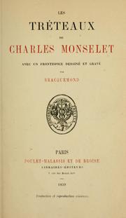 Cover of: trétaux de Charles Monselet.