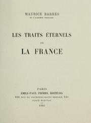 Cover of: traits éternels de la France.