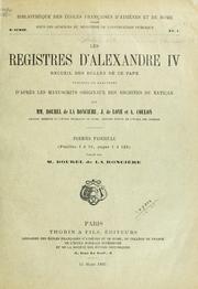 Les registres d'Alexandre IV by Pope Alexander IV