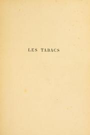 Cover of: Les tabacs by F. Bère