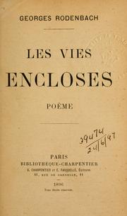 Cover of: vies encloses: poème.