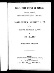 Cover of: Conservative science of nations (preliminary instalment) by by Alexander Somerville