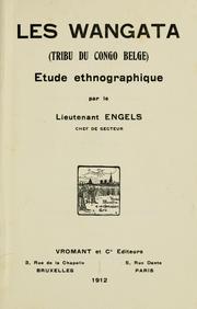 Cover of: Les Wangata, tribu du Congo belge by Alphonse Engels