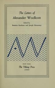 Cover of: The letters of Alexander Woollcott