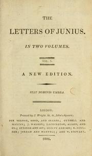Cover of: The letters of Junius. by Junius