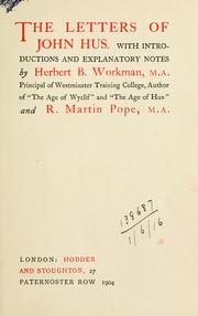 Cover of: Letters, with introductions and explanatory notes by Herbert B. Workman and R. Martin Pope.