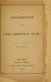 Cover of: A concordance to "The Christian year".