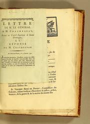 Cover of: Lettre by Peinier, Louis Antoine Thomassin comte de