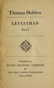 Leviathan, part I by Thomas Hobbes