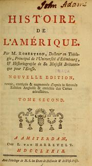 Cover of: L'histoire de l'Amérique by William Robertson