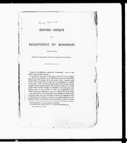 Cover of: Histoire critique de la découverte du Mississipi [sic] (1669-1673): d'après les documents inédits du ministère de la marine