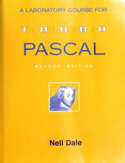 Cover of: A laboratory course in Turbo Pascal by Nell B. Dale