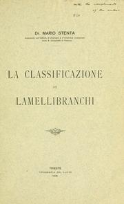 Cover of: La classificazione dei Lamellibranchi by Mario Stenta