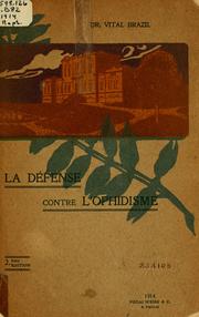 Cover of: La défense contre l'ophidisme