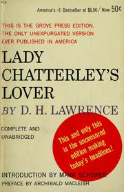 Cover of: Lady Chatterley's lover.