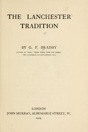 Cover of: Lanchester tradition